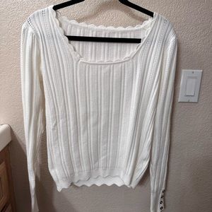 White long sleeve sweater